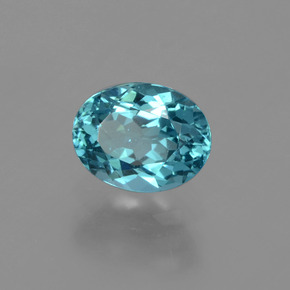 Apatite Verde blu naturale da 1.38 ct, Taglio ovale, VS