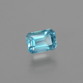 Apatite naturale blu da 1,10 ct, taglio smeraldo, VS