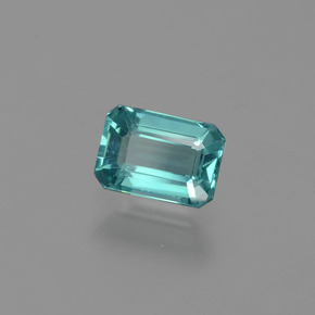 Apatite Verde blu naturale da 1.30 ct, Taglio smeraldo, VS