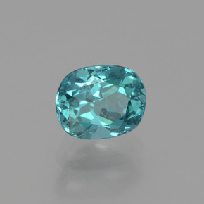 Apatite Verde blu naturale da 1.27 ct, Taglio a cuscino, VS