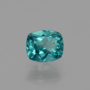 Apatite naturale blu da 1,25 ct, taglio a cuscino, VS