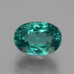 Apatite naturale verde da 6,56 ct, taglio ovale, VS