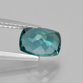 Apatite Verde blu naturale da 1.57 ct, Taglio a cuscino, VS