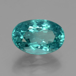 Apatite naturale blu da 4,28 ct, taglio ovale, VS
