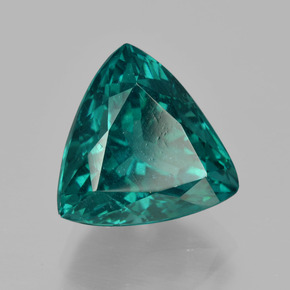 Apatite naturale verde da 5,57 ct, trillion, VS