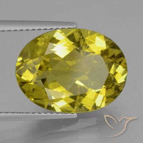 Apatite Giallo intenso naturale da 8.52 ct, Ovale, VS-SI