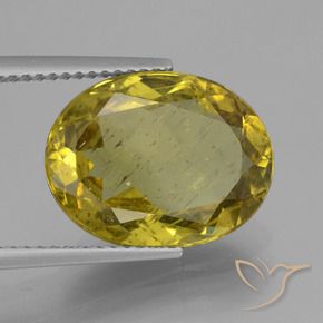 Apatite Giallo medio naturale da 7.28 ct, Ovale, VS-SI