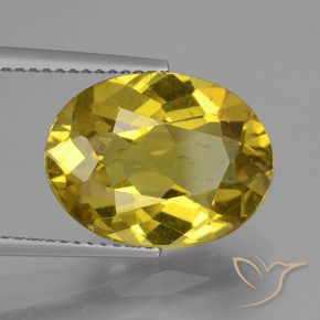 Apatite Giallo d'autunno naturale da 7.27 ct, Ovale, VS