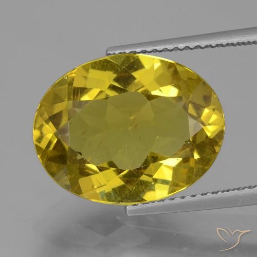 7.88ct Naturale Giallo di Digione Apatite, Ovale, VS