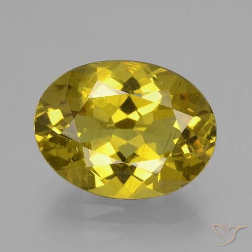 8.20ct Naturale Giallo d'autunno Apatite, Ovale, VS-SI