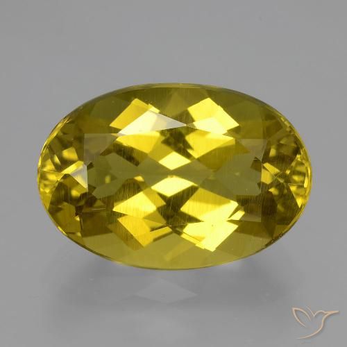 9.00ct Naturale Giallo brunastro Apatite, Ovale, VS