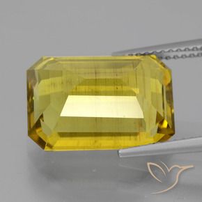 Apatite Giallo intenso naturale da 10.57 ct, Ottagonale / Taglio smeraldo, VS