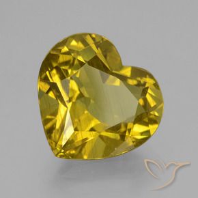 Apatite Giallo di Digione naturale da 8.82 ct, Cuore, VS