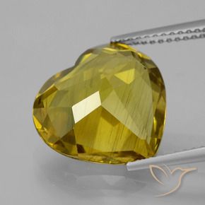 Apatite Giallo di Digione naturale da 8.82 ct, Cuore, VS