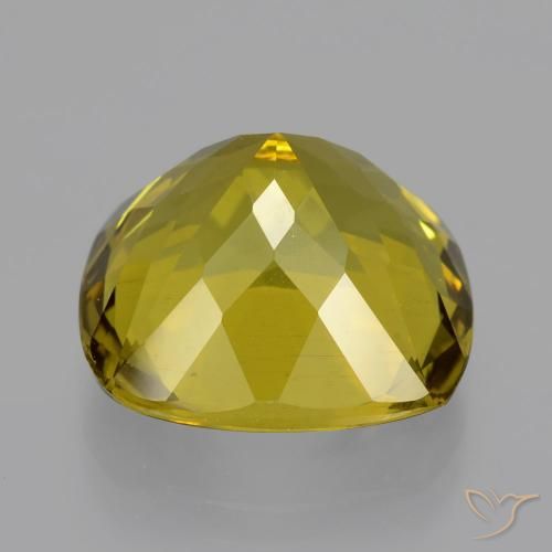 Apatite Oro giallastro naturale da 13.71 ct, Cuscino, VS