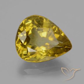 Apatite Giallo d'autunno naturale da 7.56 ct, Forma a pera, VS
