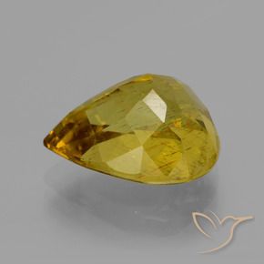 Apatite Giallo d'autunno naturale da 7.56 ct, Forma a pera, VS