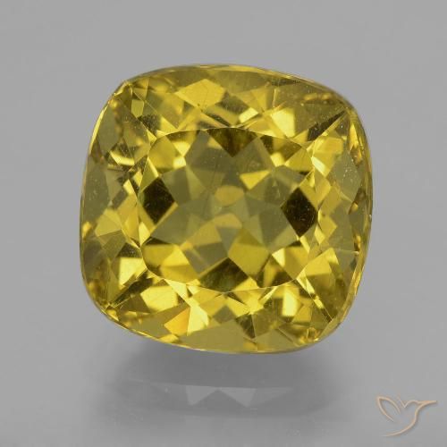 10.14ct Naturale Giallo di Digione Apatite, Cuscino, VS