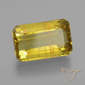 Apatite Giallo d'autunno naturale da 8.59 ct, Ottagonale / Taglio smeraldo, VS