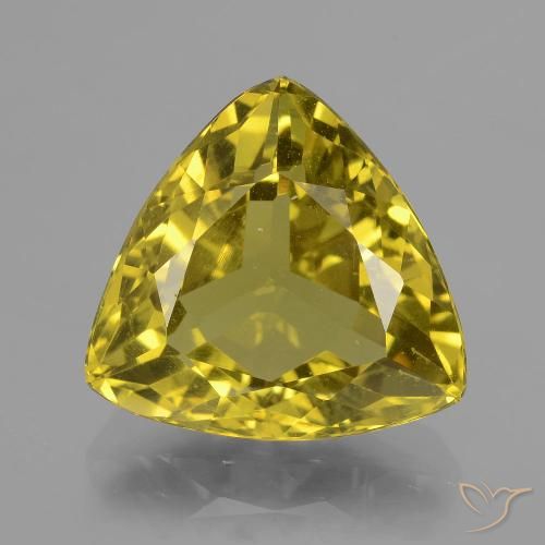 8.95ct Naturale Giallo d'autunno Apatite, Taglio trillion, VS