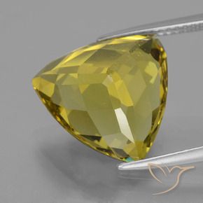 Apatite Giallo d'autunno naturale da 8.95 ct, Taglio trillion, VS