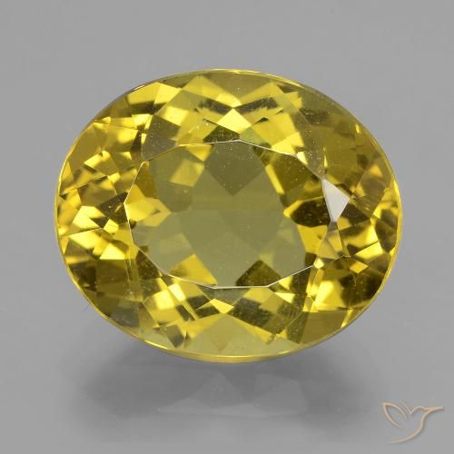 10.86ct Naturale Giallo di Digione Apatite, Ovale, VS