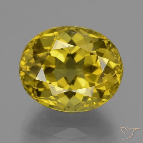 14.93ct Naturale Giallo di Digione Apatite, Ovale, VS