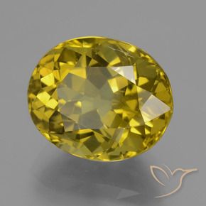 Apatite Giallo di Digione naturale da 14.93 ct, Ovale, VS