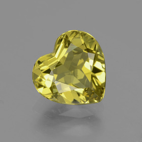 Apatite naturale giallo da 3,20 ct, a forma di cuore, VVS-VS