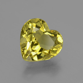 Apatite naturale giallo da 3,20 ct, a forma di cuore, VVS-VS
