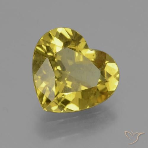 Apatite Giallo medio naturale da 3.93 ct, Cuore, VS