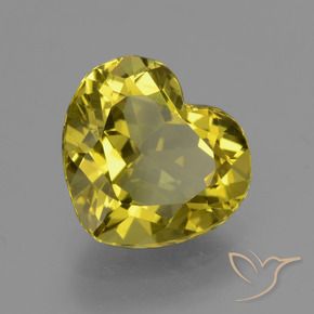 Apatite Giallo intenso naturale da 4.99 ct, Cuore, VVS-VS