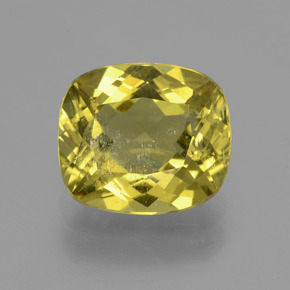 Apatite Giallo intenso naturale da 4.28 ct, Taglio a cuscino, VS-SI