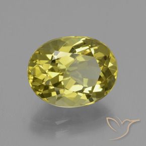Apatite Giallo medio naturale da 4.45 ct, Ovale, VVS-VS