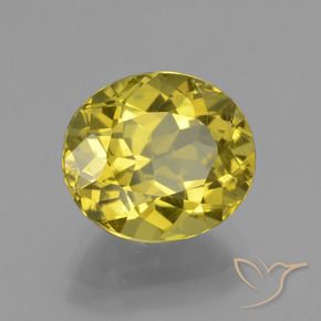 Apatite naturale giallo da 4,63 ct, taglio ovale, VS