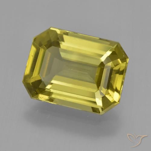 6.37ct Naturale Giallo Ananas Apatite, Taglio smeraldo, VS