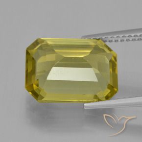 Apatite Giallo Ananas naturale da 6.37 ct, Ottagonale / Taglio smeraldo, VS