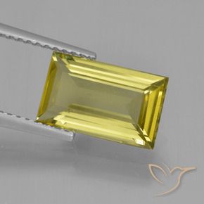 Apatite Giallo chiaro naturale da 3.02 ct, Taglio a baguette, VS