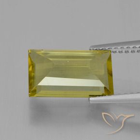 Apatite Giallo chiaro naturale da 3.02 ct, Taglio a baguette, VS