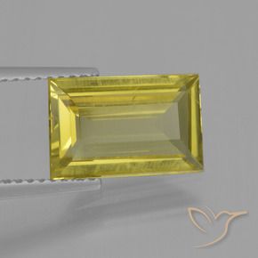 Apatite Giallo medio-chiaro naturale da 2.99 ct, Taglio a baguette, VS
