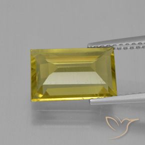 Apatite Giallo medio-chiaro naturale da 2.99 ct, Taglio a baguette, VS
