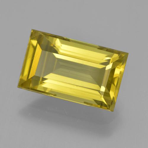 Apatite naturale giallo da 6,07 ct, baguette, VS