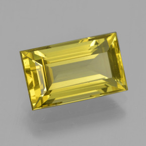 Apatite naturale giallo da 6,07 ct, baguette, VS