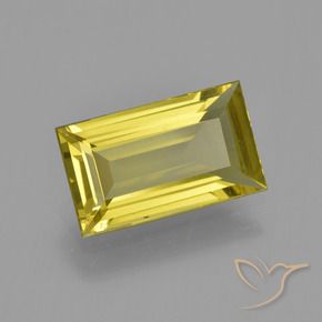Apatite Giallo medio naturale da 3.41 ct, Taglio a baguette, VS