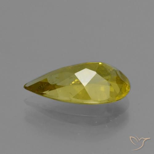 Apatite Giallo medio naturale da 3.30 ct, Forma a pera, VS-SI