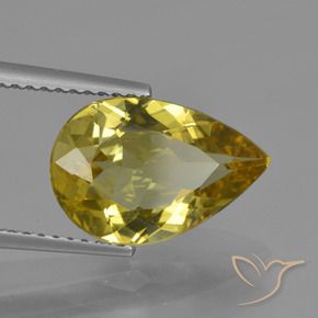 Apatite Giallo di Digione naturale da 3.32 ct, Forma a pera, VS