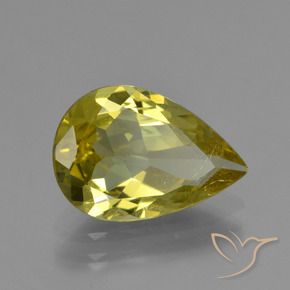 Apatite Giallo medio naturale da 3.12 ct, Forma a pera, VS-SI
