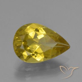 Apatite Giallo d'autunno naturale da 3.95 ct, Forma a pera, VS