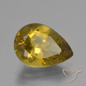 Apatite Giallo Marrone naturale da 5.59 ct, Forma a pera, VS
