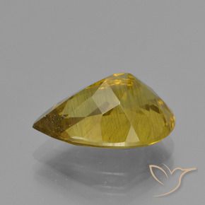 Apatite Giallo Marrone naturale da 5.59 ct, Forma a pera, VS